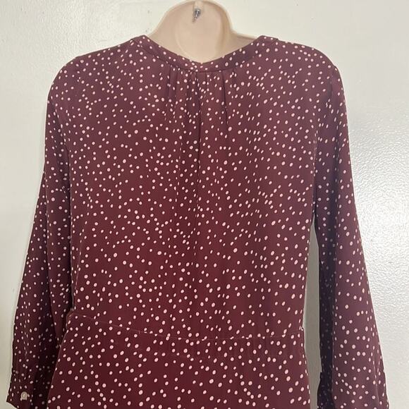 MADEWELL POLKA DOT SILK MINI DRESS SIZE 0 - Picture 4 of 11